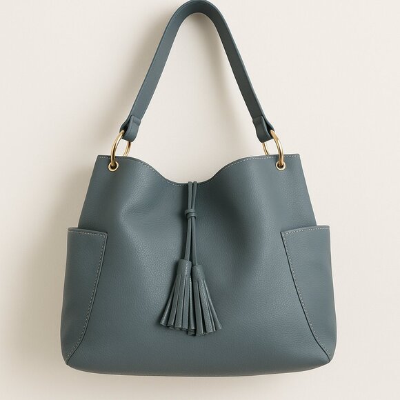 Laggo Julia Pebbled Leather Hobo Bag • Cashmere Gray • NWOT • $595 Retail - Picture 3 of 11